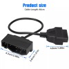 Cahuczlhoz For Ford 7 pin OBD1 to OBD2 Adapter Code