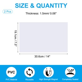 PATIKIL 14"x7.5" Magnetic Vent Cover, 2 Pack Floor Wall Air Registers Cover High Strength Magnetic Vent Blocker for Home RV HVAC Fireplace Furnace, White