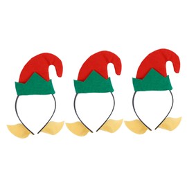 minkissy 3pcs Christmas Headband Hat Headbands Christmas Headdress Christmas Hair Hairband Accessories Christmas Lovely Headwear Photography Props Christmas Headwear Fabric