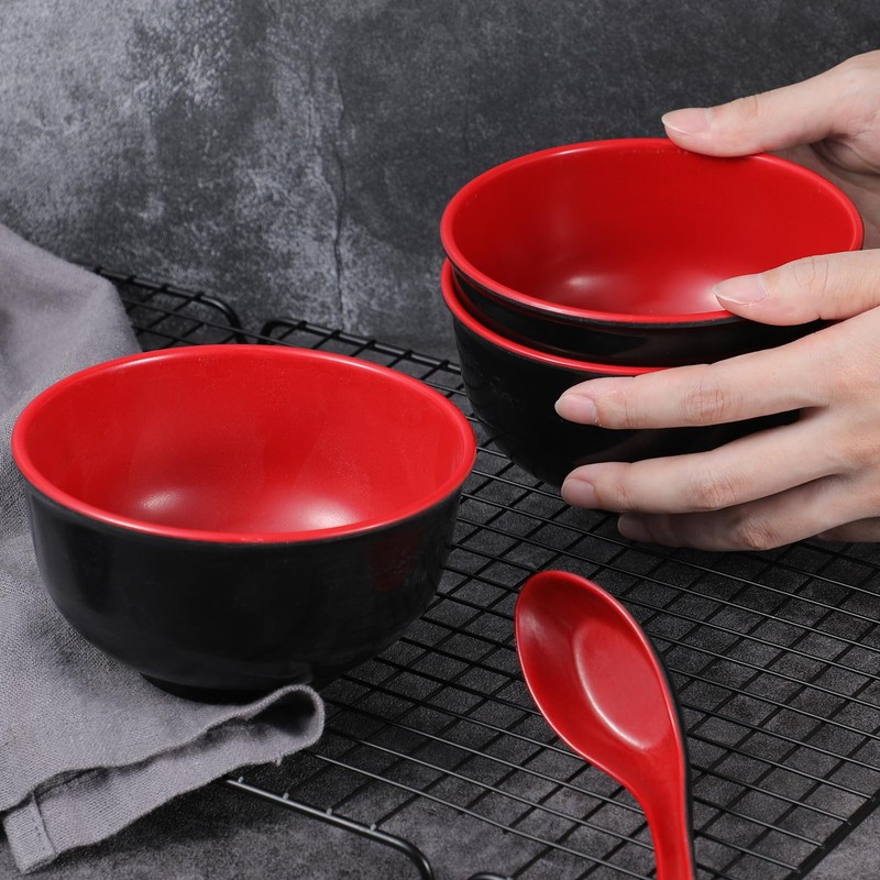 Nodaaiie 10 Pack Miso Soup Bowl Set with Spoons, 16