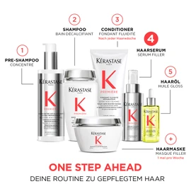 Kérastase Première, Repairing Anti-Hair Breakage and Anti-Frizz Serum for Damaged Hair, with Peptides and Glycine, Sérum Filler Fondamental Hair Serum, 90 ml