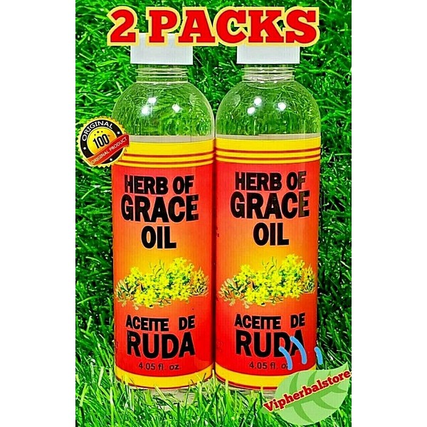 2 Bottles Aceite de Ruda / Herbs of Grace Oil 4.05 oz each Massage Aromatherapy