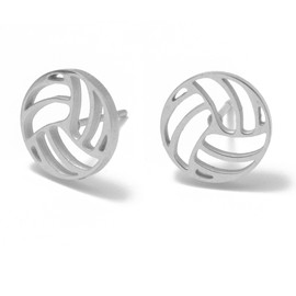 Fashion Sport Stud Earrings Stainless steel Silver Earrings Jewelry Gifts for Women Men, Stainless Steel, No Gemstone