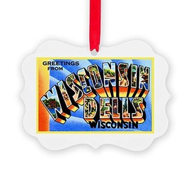 NaYing Store Memorial Gifts Wisconsin Dells Greetings Christmas Ornament, Decorative Tree Ornament NO: 1527