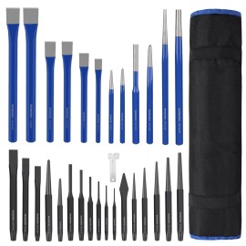 WORKPRO 30PIECE Heavy Duty Punch Chisel Taper/Center/P