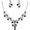 EVER FAITH Cristal Austriaco Bola de Boda Flor Hoja Collar