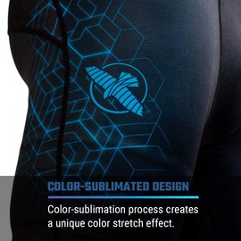 Hayabusa Geo Vale Tudo Shorts Men - Blue, Large