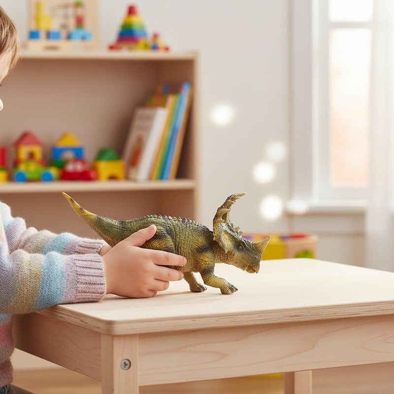 Gemini&Genius Triceratops Dinosaur Toy, Dino Toy Display for Kids