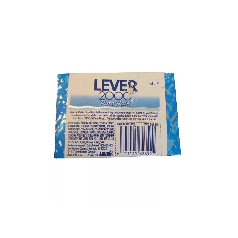 LEVER 2000 PURE RAIN 5 oz Deodorant Soap Bar Pack