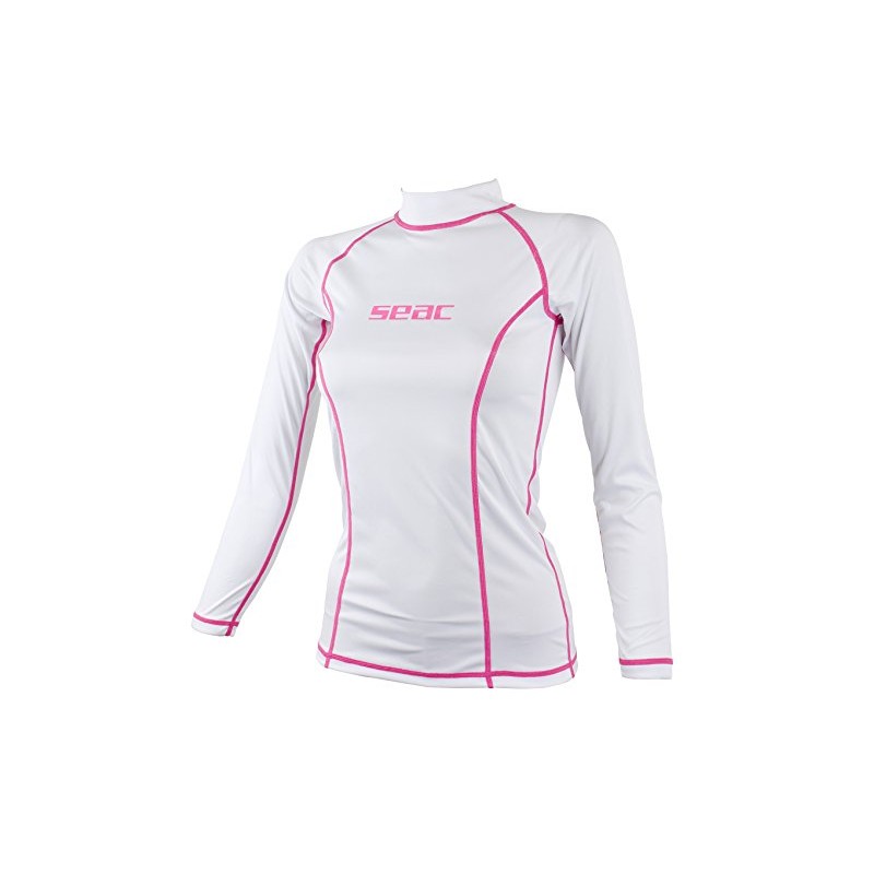 SEAC Women's Lady's Rash Guard T White, Long Sleeve, Sun