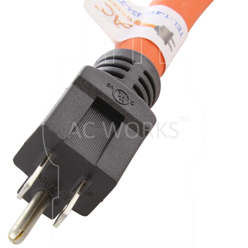 AC WORKS 1 ft. 15 Amp Household Plug to L14-30