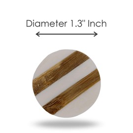 Set of 6 Cabinet Knobs Bone Striped Round Handmade Drawer Pull Kitchen Cupboard Pull Dresser Door Handle by Trinca-Ferro