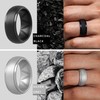 ThunderFit Silicone Rings for Men - Breatheable Airgrooves Step Edge