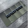 ADS 3D Bronco Matte Black On Chrome License Plate New