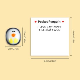 dadop A Little Pocket Penguin Hug, Pocket Hug Animal Stress Relief Gifts, Special Encourage Birthday Party Penguin Gift White Going Away Gifts for Friends Friendship Gifts