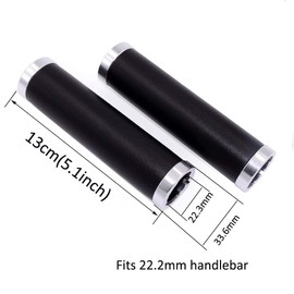 UPANBIKE Bike Grips Leather 7/8" Grips Double Lock On Grip Fit 22.2mm Handlebar for Mountain Bike Road Bicycle Fixed Gear Bike(Honey Brown)