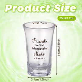 12 Packs Acrylic Clear Party Shot Glasses Random Set 1.2 Ounce Shot Glasses Funny Friends Shot Glasses Acrylic Shot Glasses for Adult Small Glass Shot Cups (Friend Style)