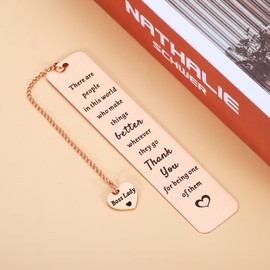 Secret Santa Gifts for Boss Lady Office Gifts for Women Appreciation Gifts for Boss Lady Female Boss Thank You Bookmark for Boss Leader Manager Supervisor Retirement Gifts for Boss Lady
