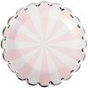 C.R. Gibson TW12-25844 Pink Pinwheel Scallop Edge Disposable Paper Dinner