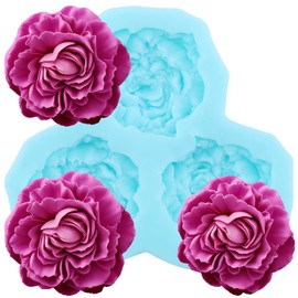 Peony Flower Fondant Mold Flower Silicone Chocolate Molds