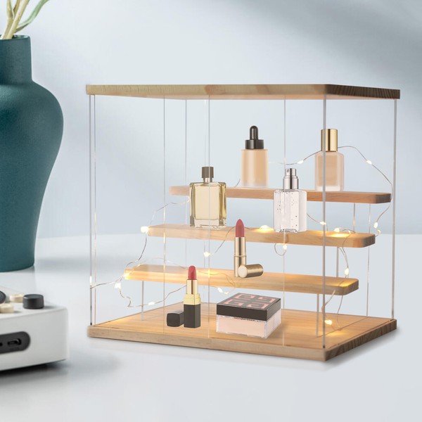 Unbranded Clear Acrylic Display Case Countertop Box Dustproof Collectible Showcase