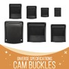 10pcs 1-1/2" Pick Cam Belt Buckles Plastic Black Toggle Clip