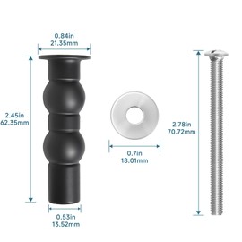 2 Pack Toilet Seat Mounting Screws GW-TOISCW Apply to Toto THU651N Replacement Fastener Kit Applies to TC CW and SW Series Expansion Rubber Nut Kit/Screws