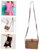 BESPORTBLE Woven Rattan Crossbody Bag for Women Square Rattan Purse