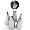 Markeny 5 Pcs Rose Piping Tips, 3Pcs Grass Cream Tips