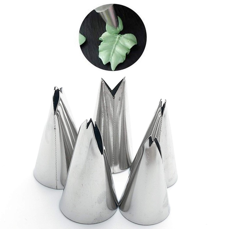 Markeny 5 Pcs Rose Piping Tips, 3Pcs Grass Cream Tips