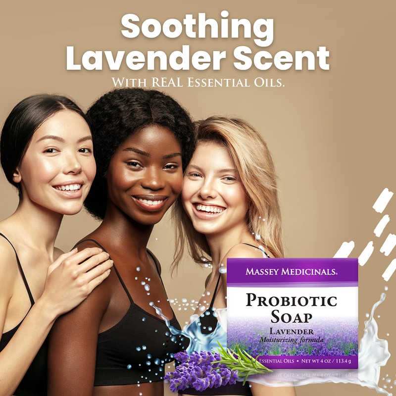Three (3) Bars of Candida Freedom Probiotic Lavender Soap 4