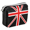 Leather Cross Body Unisex Bag Union Jack Black Laptop,Satchel, Messenger