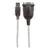 Convertidor USB a Serie RS232 DB9 45cm Manhattan 205153 Negro