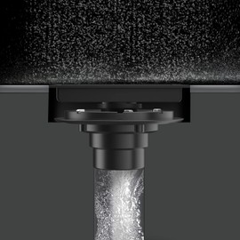 EXF Square Shower Floor Drain 6 Inch Matte Black, Stainless Steel Shower Drain Kit with Flange, Removable Brick Pattern Drain Cover, Hair Strainer