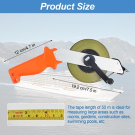 Precise 50 m Roll Tape Measure with Ergonomic Handle - Durable Steel Tape Measure for Precise Measurements (1)