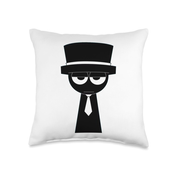 Moody Black from Sprunki! Throw Pillow