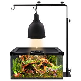 Aiicioo Reptile Lamp Stand - Reptile Heat Lamp Fixture Hanger Adjustable Reptile Light Floor Holder Heat Lamp Bracket Extra Large