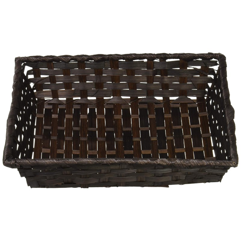 Chidorisangyou Basket, Brown, 12.4 x 9.3 x H3.1 inches (31.5