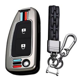 KUNIO Flip Key Case Suitable for Nissan Qashqai J11 Juke X-Trail T32 Micra Pulsar C13 Protective Case Metal Housing Key Cover Key Case Key Case Key Case Key Case Key Case 2 Buttons A Black