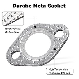 Mokuo GY6 Intake and Exhaust Stud Nuts Come with Exhaust Gasket,Pack of 2