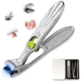 German Nail Clippers, 2025 Upgraded German Nail Clippers, Toenail Clippers for Thick Toenails, Nail Clipper for The Elderly, Portable with Grab File and Safety Lock (3 Pieces)