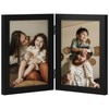 decorUhome Double 5x7 Picture Frame Vertical, Engineered Wood Bifold Photo