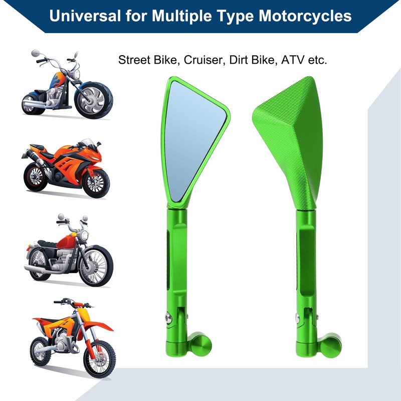 Hihaha Motorcycle Rear View Mirrors Side Rearview Mirror Adjustable Aluminum