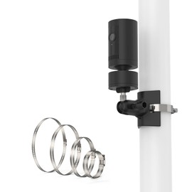 HOLACA Camera Mount Pipe Mounting Bracket for R ing Pan-Tilt Mount R ing Indoor Camera, Adjustable Flexible Stand for Pan Tilt Mount Black