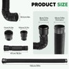Catch Basin Downpipe Extension Set, 150cm Circular Extendable Rain Gutter