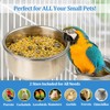 2 Pack Stainless Steel Bird Food Bowl Small Bird Feeding