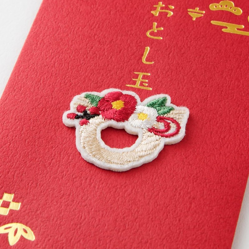 Midori 25649006 Pochi Bag, Otoshidama, Embroidery, New Year Decoration,