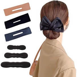 Flexible Donut Bun Lazy Curler, 6 Pieces Flexible Donut Curler,French Twist Bun Lazy Maker Fabric,Hair Bun Maker Deft for Twister,Deft Twister Polka Dot Hair Bun Quick French Hair Curler, French Twist Hair Curler