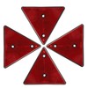 Woola Red Triangle Reflectors,4 Pack Trailer Triangle Reflector Reflective Warning