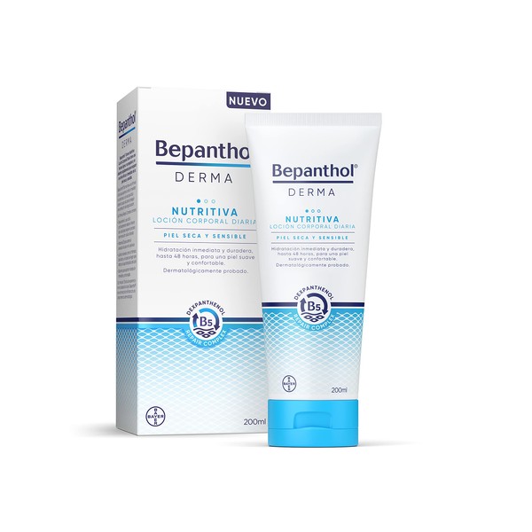 Bepanthol Derma Nourishing Body Lotion Instant and Permanent Hydration Dry and Sensitive Skin Daily Use 200ml